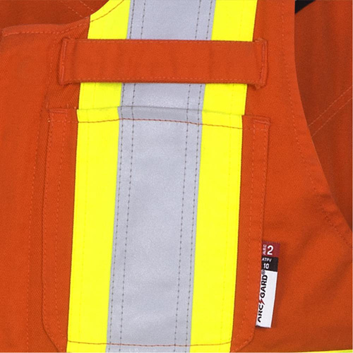 7712 FR-Tech&reg; Flame-Resistant Overalls, Small, High Visibility Orange Oxymax Inc