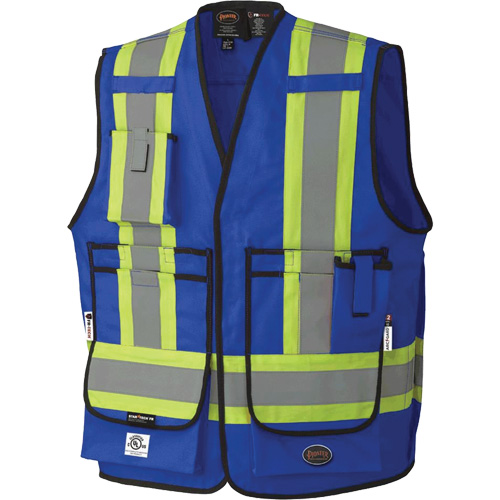 7733 Veste d'arpenteur ignifuge et r&eacute;sistant aux arcs &eacute;lectriques FR-Tech, Petit, Bleu royal, 9,7 cal/cm² Oxymax Inc