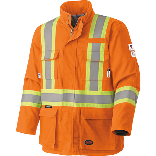 5533 Manteau de s&eacute;curit&eacute; ignifuge, Petit, Orange haute visibilit&eacute;, 58 cal/cm² Oxymax Inc