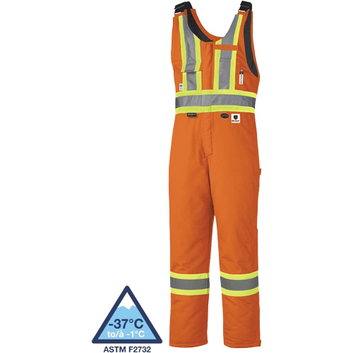 5534A Flame-Resistant Quilted Safety Overalls, Small, Orange Oxymax Inc