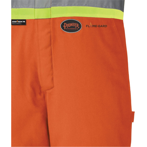 5534A Flame-Resistant Quilted Safety Overalls, Small, Orange Oxymax Inc