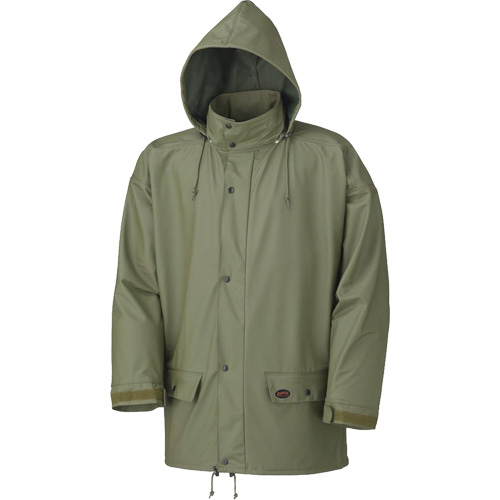 D7000 Stretch Rain Jacket, Polyurethane, X-Small, Green Oxymax Inc