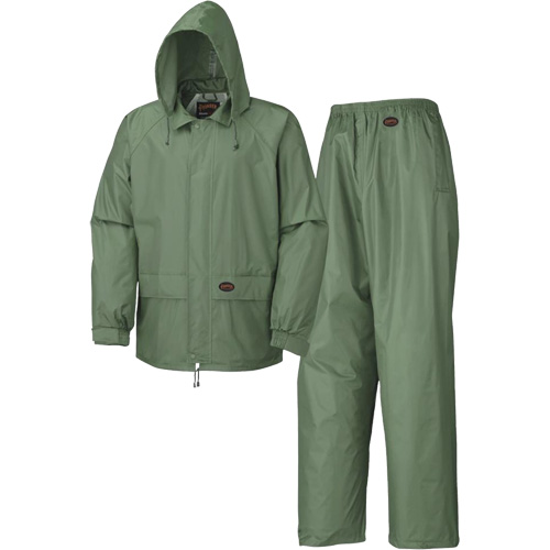 583 Rain Suit, Polyester/PVC, Small, Green Oxymax Inc