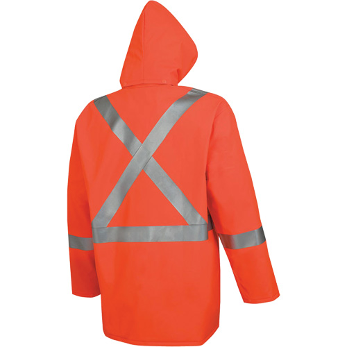 576J High-Visibility FR Rain Jacket, Small, High Visibility Orange Oxymax Inc