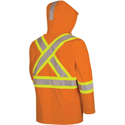 5880 Manteau de pluie ignifuge et protection contre les &eacute;clats d'arc &eacute;lectrique, T-petit, Orange haute visibilit&eacute;, 10 cal/cm² Oxymax Inc