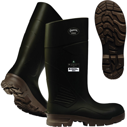 B405FUL.GR Bottes &agrave; plaque d'acier Pioneer, Polyur&eacute;thane, Embout Acier, Pointure 4, Semelle R&eacute;sistant aux perforations Oxymax Inc