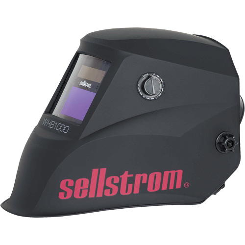 WHB1000 Advantage Series ADF Welding Helmet, 3.54" L x 1.57" W View Area, Black/Red Oxymax Inc