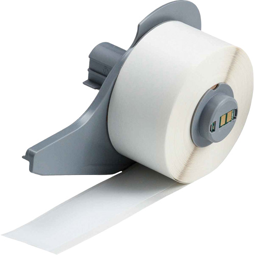 All-Weather Permanent Adhesive Label Tape, Vinyl, White, 1" Width Oxymax Inc