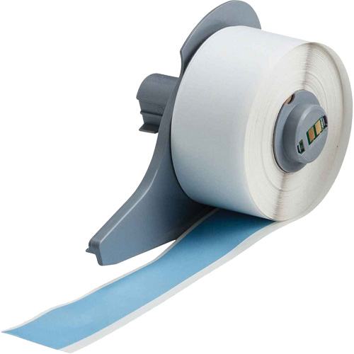 All-Weather Permanent Adhesive Label Tape, Vinyl, Blue, 1" Width Oxymax Inc