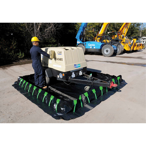 Berme Ultra-Containment Berm, Capacit&eacute; 748 gal. US, 10' la x 10' lo x 12" h, Paroi &agrave; piquets Oxymax Inc