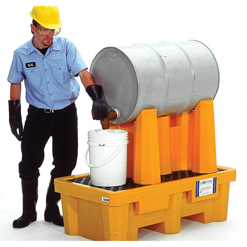 1-Drum Ultra-Drum Rack Containment Systems&reg;, 52" L x 49.5" W x 29" H, 66 US gal. Capacity Oxymax Inc