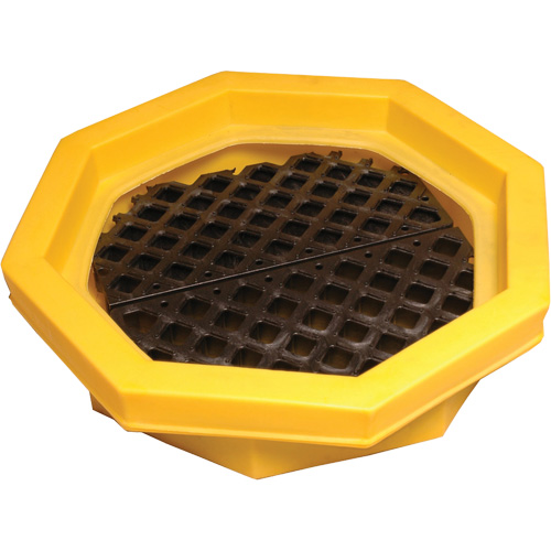 Ultra-Drum Tray avec grille, 32" lo x 32" la x 8,1" h, Cap. de d&eacute;versement 21,1 gal. US Oxymax Inc