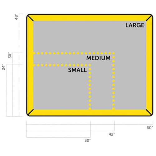 Large Ultra-Filter Pad, 3.3 US gal. Capacity, 5' W x 4' L x 3" H, Foam Wall Oxymax Inc