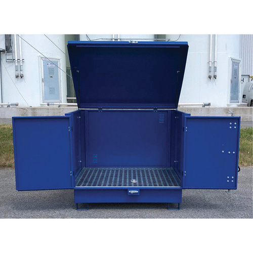 Ultra-Hard Top S4 Steel Spill Pallet, 61" L x 54.4" W x 52" H, 4700 lbs. Load Capacity Oxymax Inc