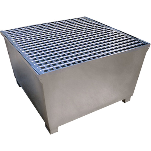 Steel Ultra-IBC Spill Pallet&reg;, 370 US gal. Spill Capacity, 57.6" x 34.7" x 56.9" Oxymax Inc