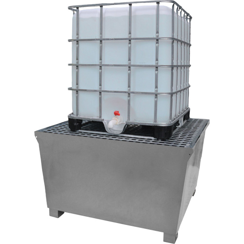 Steel Ultra-IBC Spill Pallet&reg;, 370 US gal. Spill Capacity, 57.6" x 34.7" x 56.9" Oxymax Inc