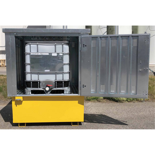 Steel Ultra-IBC Hard Top, 71.1" L x 83.1" W x 66.3" H, 5640 lbs. Load Capacity Oxymax Inc