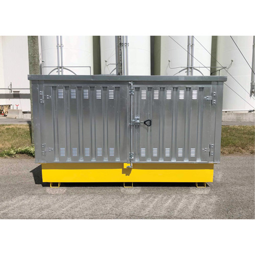 Steel Ultra-Twin IBC Hard Top, 123.4" L x 73.4" W x 66.4" H, 12250 lbs. Load Capacity Oxymax Inc