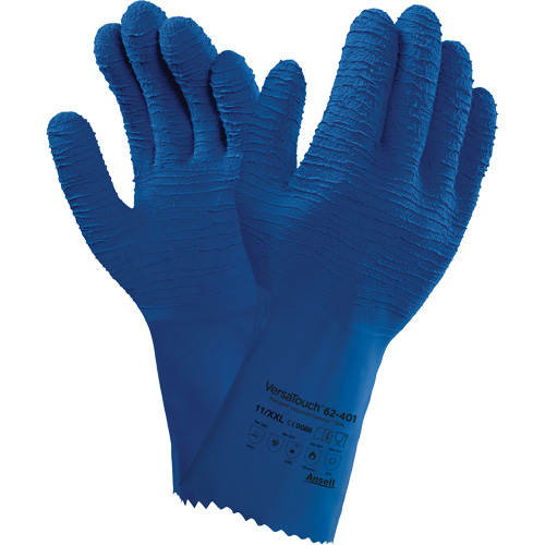 Alphatec&reg; 62-401 Gloves, Size 7, 12.6" L, Rubber Latex, Cotton Inner Lining Oxymax Inc