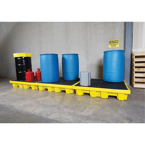 4-Drum Nestable Ultra-Spill Pallet&reg;, 66 US gal. Spill Capacity, 51" x 51" x 10" Oxymax Inc