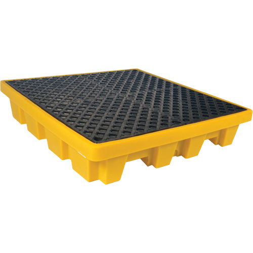 4-Drum Nestable Ultra-Spill Pallet&reg;, 66 US gal. Spill Capacity, 51" x 51" x 10" Oxymax Inc