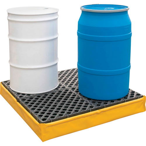 4-Drum Flexible Ultra-Spill Pallet&reg;, 66 US gal. Spill Capacity, 48" x 48" x 7" Oxymax Inc