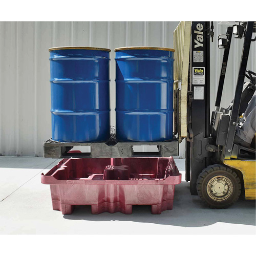 4-Drum Ultra-Spill King&reg; Drum Spill Pallet, 85 US gal. Spill Capacity, 51" x 51" x 17.5" Oxymax Inc