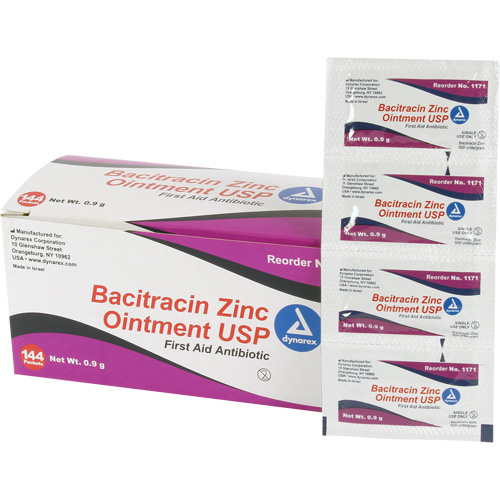 Efcom Limited Bacitracin Zinc First Aid Packets, Ointment, Antibiotic Oxymax Inc