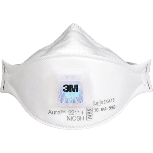 Respirateur &agrave; particules Aura 9211+, N95, Certifi&eacute; NIOSH Oxymax Inc