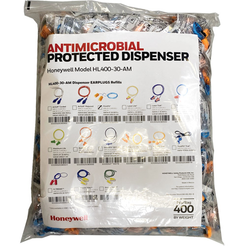 FF-30 Earplugs Refill for HL400 Dispenser, Bulk - Polybag, Corded Oxymax Inc