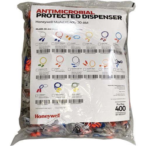 XTR-30 Earplugs Refill for HL400 Dispenser, Bulk - Polybag, Corded Oxymax Inc