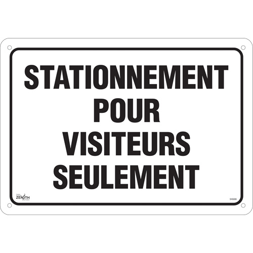 Enseigne  Stationnement pour visiteurs , 14" x 20", Aluminium, Français Oxymax Inc