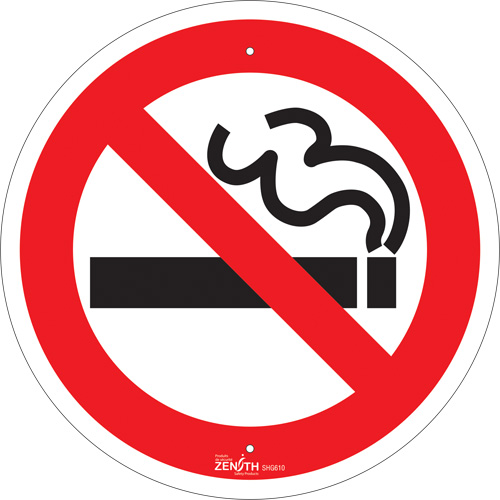 No Smoking CSA Standard Safety Sign, 12" x 12", Aluminum, Pictogram Oxymax Inc