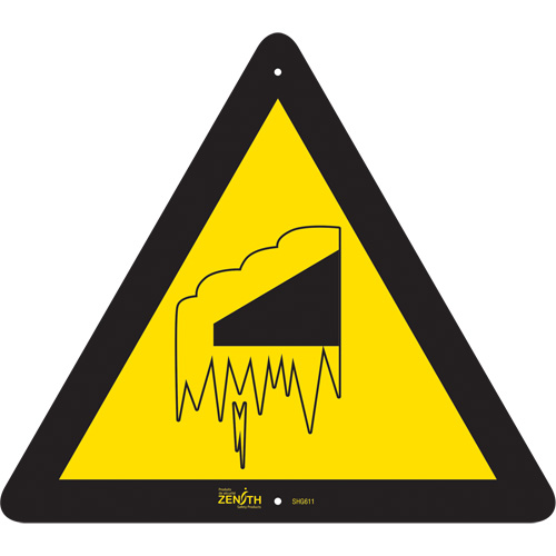 Enseigne de s&eacute;curit&eacute; conforme &agrave; la CSA -Falling Snow/Ice, 12" x 12", Aluminium, Pictogramme Oxymax Inc