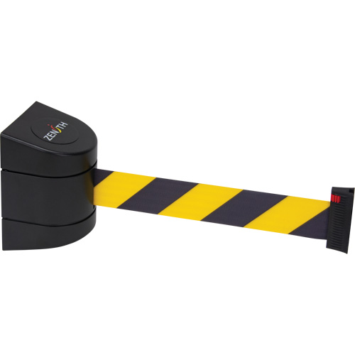 Barri&egrave;re murale magn&eacute;tique avec bande magn&eacute;tique, Plastique, Fixation magn&eacute;tique, 15', Ruban Noir et jaune Oxymax Inc