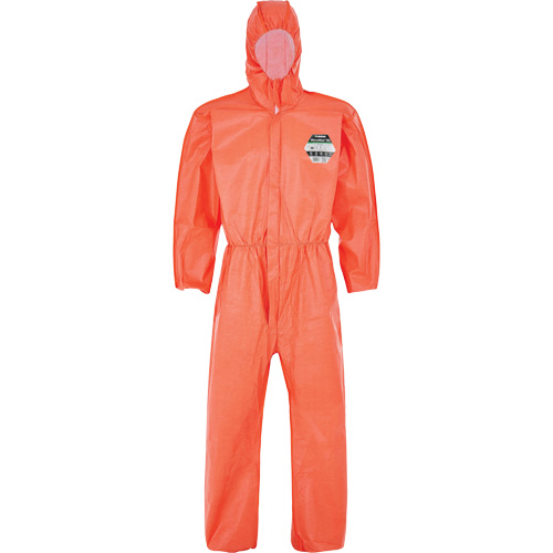 MicroMax&reg; NS Coverall with Elastic Hood, Cuffs, Waist & Ankles, Small, Orange, Microporous Oxymax Inc