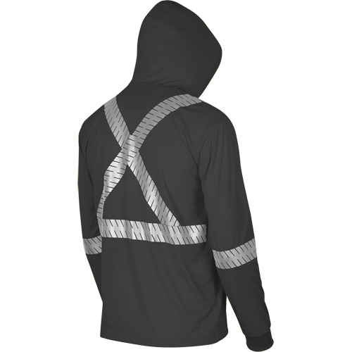6966 Bird's-Eye Safety Hoodie, Small, Black Oxymax Inc
