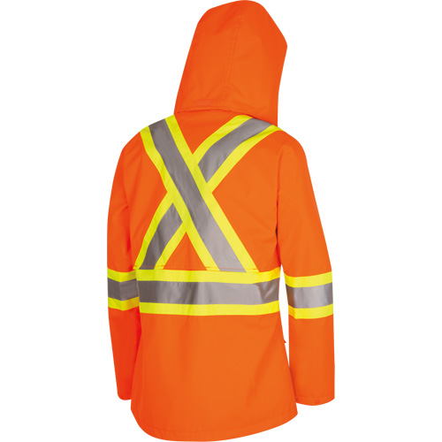5626W The Rock Women's 300D  Quilted Safety Parka, Polyester/Polyurethane, High Visibility Orange, X-Small Oxymax Inc