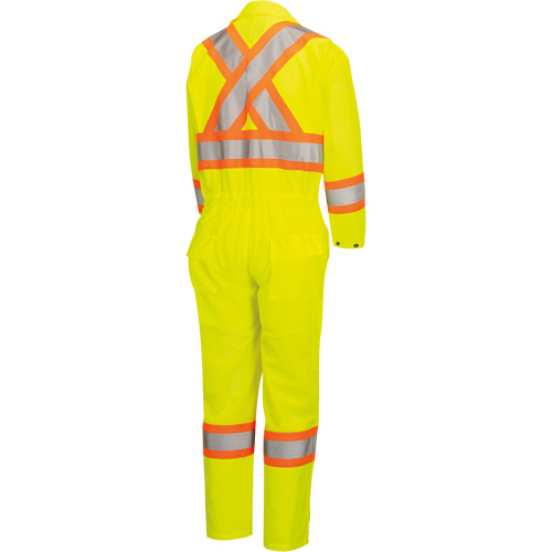 5999AW Combinaison de s&eacute;curit&eacute; routi&egrave;re haute visibilit&eacute; pour femmes, T-petit, Jaune lime haute visibilit&eacute; Oxymax Inc