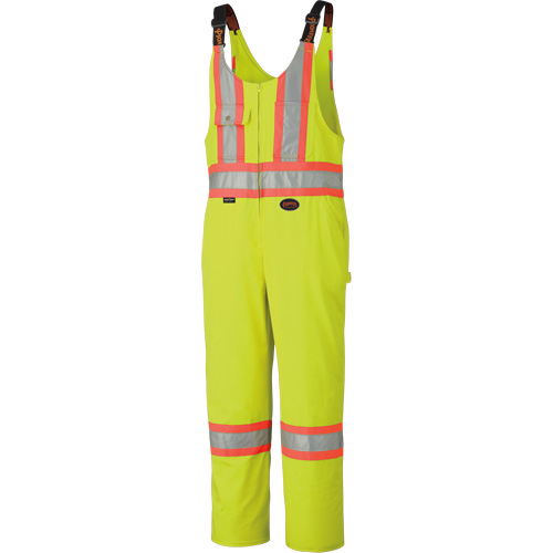 6616T High-Visibility Heavy-Duty Overalls, Poly-Cotton, 40 (Tall), High Visibility Lime-Yellow Oxymax Inc