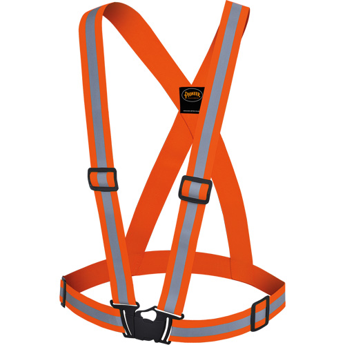 5496 Bretelles de s&eacute;curit&eacute; haute visibilit&eacute;, Orange haute visibilit&eacute;, Couleur r&eacute;fl&eacute;chissante Argent, Taille unique Oxymax Inc