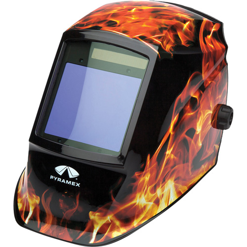 Leadhead&reg; Auto Darkening Welding Helmet, 3.8" L x 3.4" W View Area, 9 - 13 Shade Range Oxymax Inc