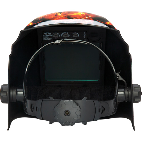 Leadhead&reg; Auto Darkening Welding Helmet, 3.8" L x 3.4" W View Area, 9 - 13 Shade Range Oxymax Inc