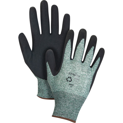 Gants &eacute;cologiques enduits &agrave; prise cr&ecirc;p&eacute;e, 8, R&ecirc;vetement Mousse de latex, Calibre 15, Enveloppe en Nylon/rPET Oxymax Inc