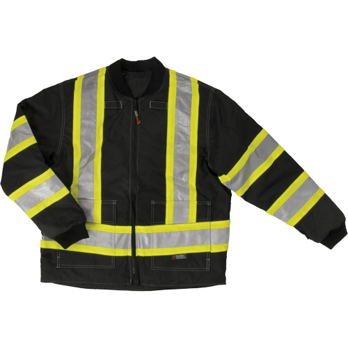 Manteau de s&eacute;curit&eacute; 4-en-1 en tissu ind&eacute;chirable, Polyester, Noir, T-petit Oxymax Inc