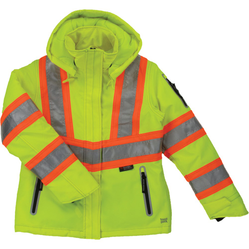 Manteau de s&eacute;curit&eacute; isolant et extensible pour femmes, Polyester, Jaune lime haute visibilit&eacute;, T-petit Oxymax Inc