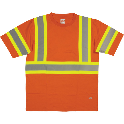 Chemise de s&eacute;curit&eacute; &agrave; manches courtes, Coton, T-petit, Orange haute visibilit&eacute; Oxymax Inc