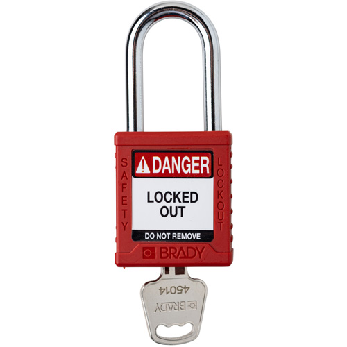 Velocity Lockout Padlock, Red, Keyed Different, Nylon, 1-1/2" Width Oxymax Inc