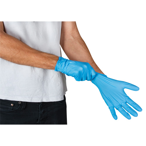 Emballages de gants jetables pour machine distributrice, T-Grand, Nitrile, 4,5 mils, Sans poudre, Bleu, Classe 2 Oxymax Inc