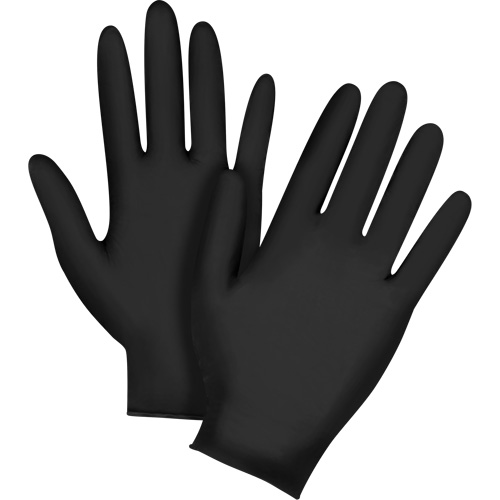 Emballages de gants jetables pour machine distributrice, Grand, Nitrile, 5 mils, Sans poudre, Noir, Classe 2 Oxymax Inc